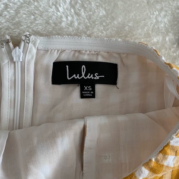 Lulus Skyline Mustard Yellow Gingham Strapless Culotte Jumpsuit - Picture 8 of 10